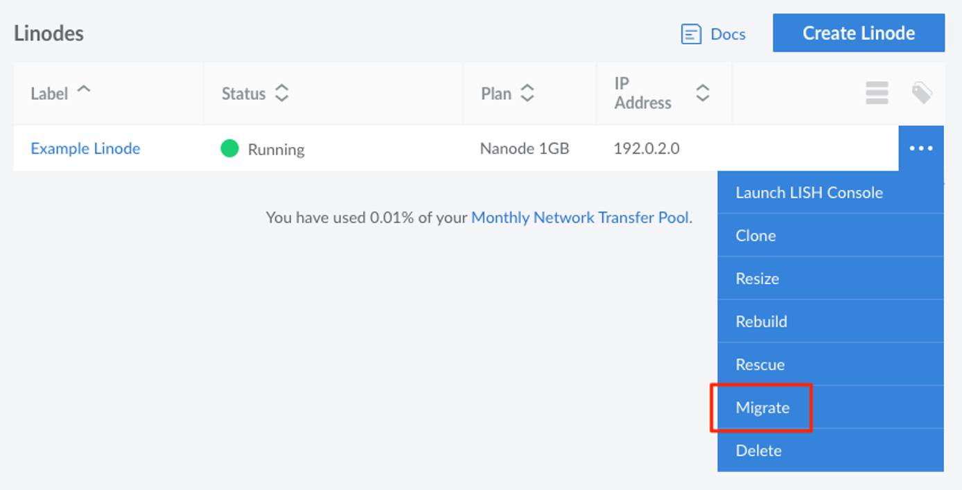 How to initiate a cross data center migration.